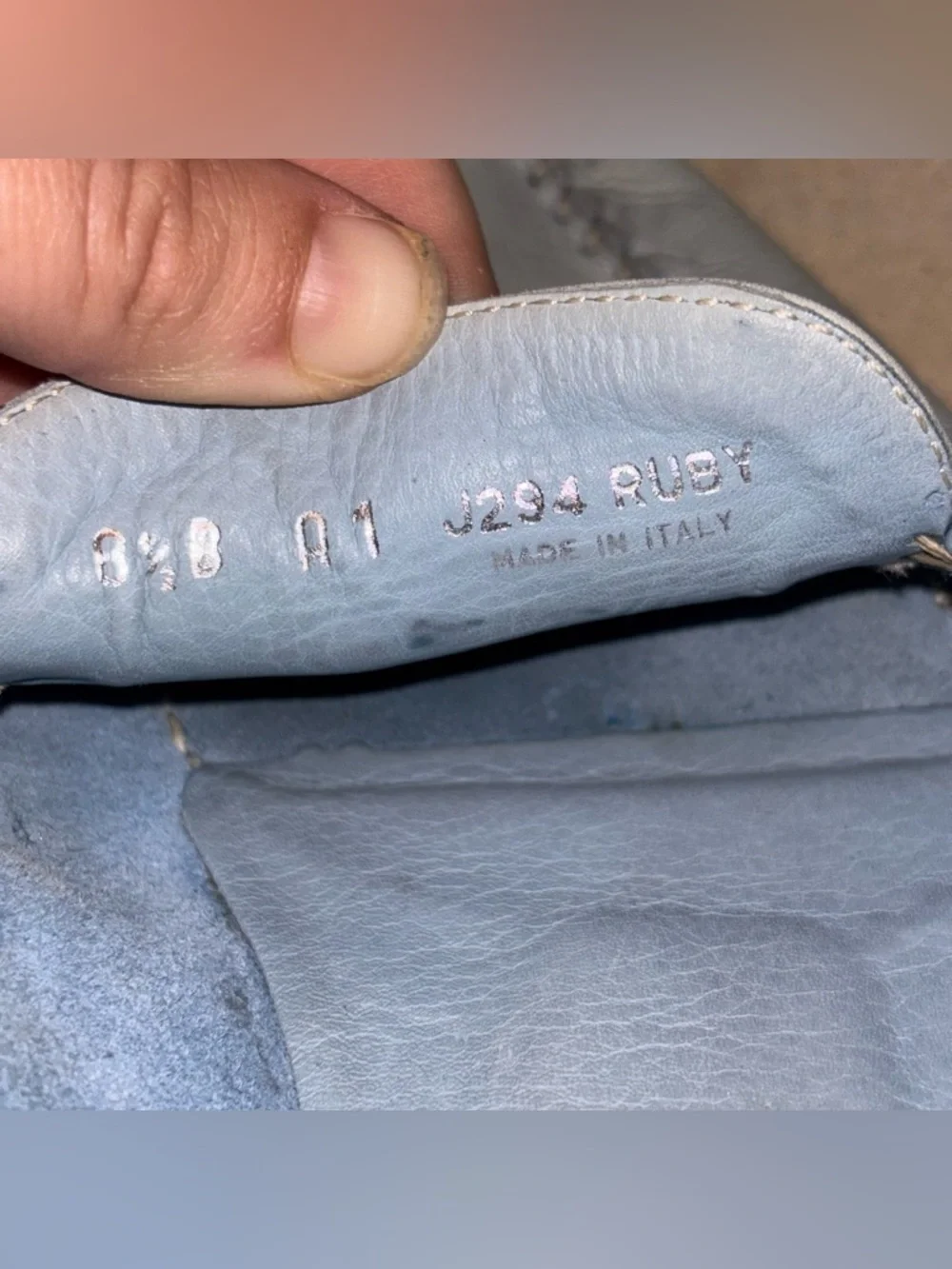Coach Ruby Light Baby Blue Leather Driving Moccasin Loafers Made in Italy - Picture 10 of 10